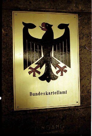 Berlin: Bundeskartellamt; Schild