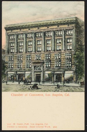 Los Angeles. Chamber of Commerce (1903-1904; William H. Allen), Los Angeles, Cal. Bemalte Fotografie