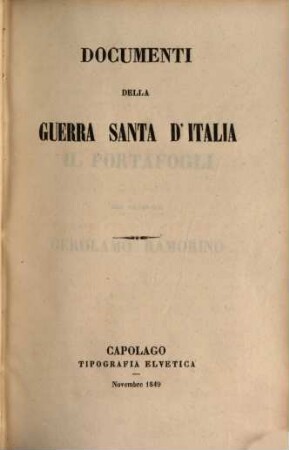 Documenti della guerra santa d'Italia, 5