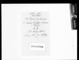 Finanzetat für 1864/1867 (1864-1867)