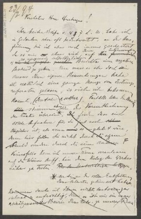 Brief an Richard Heuberger : 23.02.1894