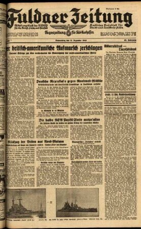 Ausgabe vom Donnerstag, den 11. Dezember 1941.