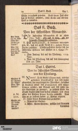 Das II. Buch. Von der Assyrischen Monarchie.