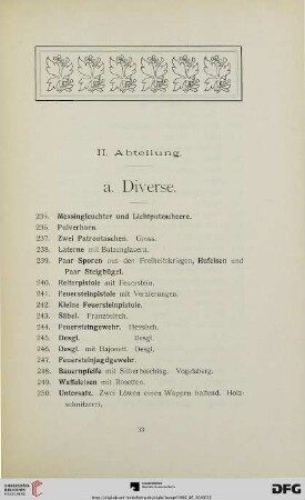 a. Diverse (Nr. 235-293)