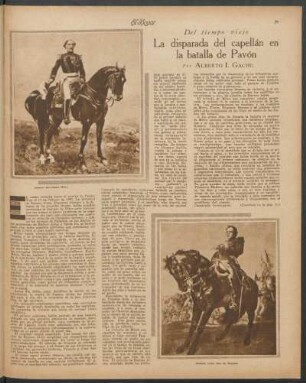 La disparada del capellán en la batalla de Pavón : Del viejo tiempo