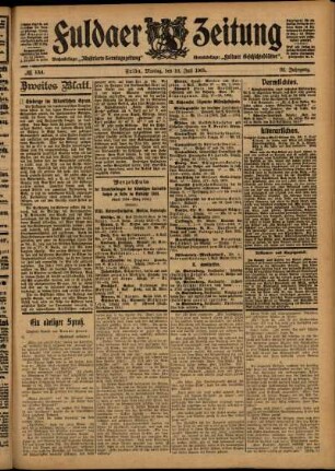 Zweite Ausgabe vom Montag, den 10. Juli 1905.