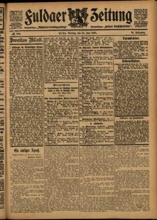Zweite Ausgabe vom Montag, den 10. Juli 1905.