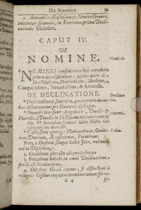 Caput IV. De Nomine.