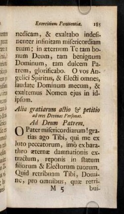 185-196, Alia gratiarum actio & petitio ad tres Divinas Personas. ...
