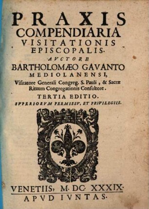 Praxis compendiaria visitationis episcopalis