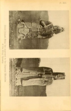 Stone images along the approach to the imperial mausolea of the Ming dynasty