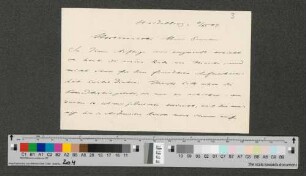 Briefkarte an Werner von Melle