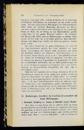 214-228 III. Forderungen für die Frauenarbeit und ihre Bedingungen