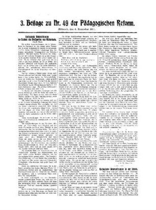 Geologische Unterweisungen in der Schule : 3. Beilage zu Nr. 49 der Pädagogischen Reform