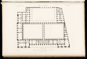 Börse, Berlin: Grundriss 1.OG (aus: Atlas zur Zeitschrift für Bauwesen, hrsg. v. G. Erbkam, Jg. 15, 1865)