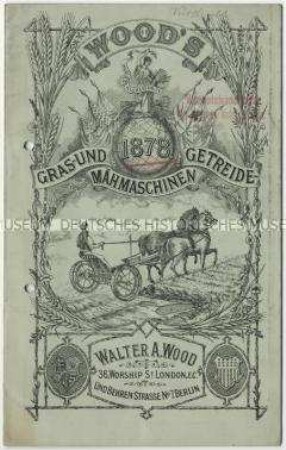 Landwirtschaftliche Maschinen der Firma Wood in USA