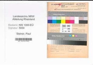 Entnazifizierung Paul Steiner, geb. 28.05.1897 (Wachtmeister)