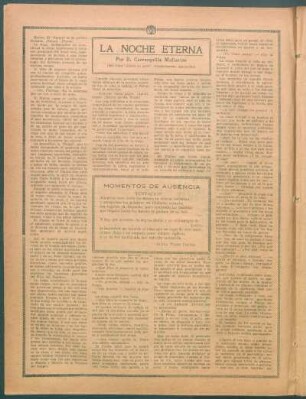 La noche eterna : (Del libro "Almas en pena", recientemente aparecido)
