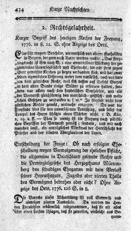 2. Rechtsgelahrheit.