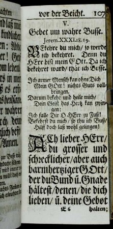 V. Gebet um wahre Busse