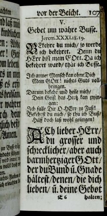 V. Gebet um wahre Busse