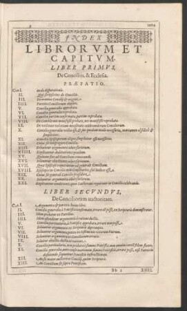 Index Librorum Et Capitum.
