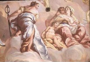 Die drei göttlichen Tugenden Glaube, Hoffnung, Liebe und Demut