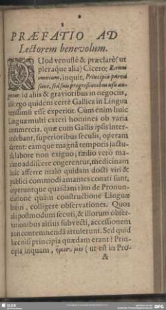 Praefatio Ad Lectorem benevolum