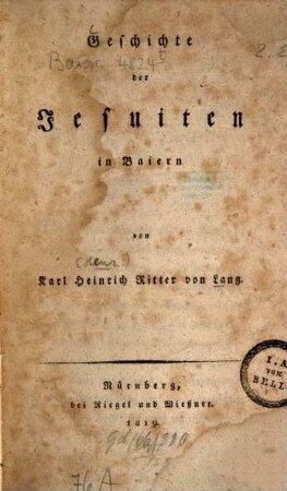 Geschichte der Jesuiten in Baiern