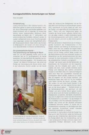 Kunstgeschichtliche Anmerkungen zur Kanzel