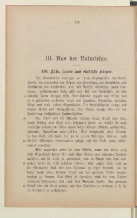 III. Aus der Naturlehre