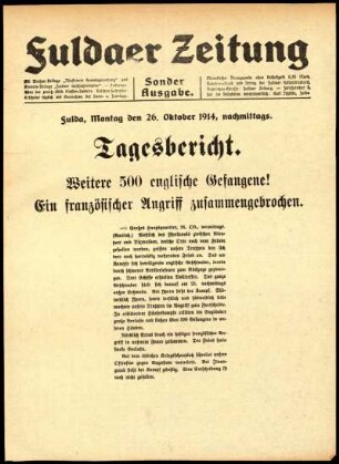 Ausgabe vom Montag, den 26. Oktober 1914.
