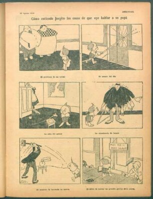 Cómo entiende Jorgito las cosas de que oye hablar a su papá. - [Cómic]
