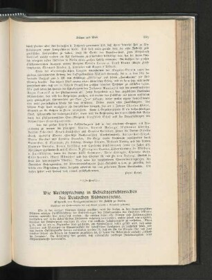 Die Rechtssprechung in Schiedsgerichtssachen des Deutschen Bühnenvereins