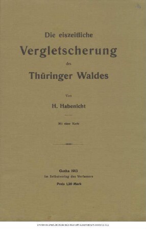 Die eiszeitliche Vergletscherung des Thüringer Waldes