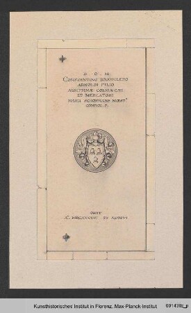 Grabplatte des Konstantin Brauwiller in San Giuseppe di Castello in Venedig