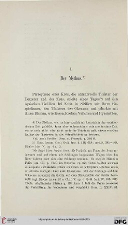 I: Der Mythus