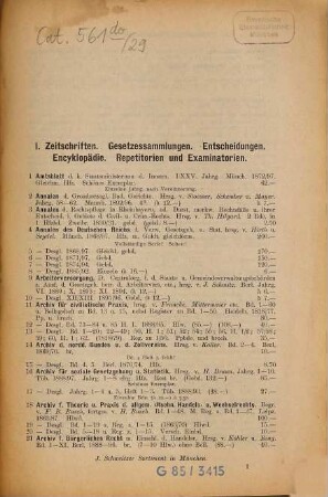 Antiquariats-Katalog. 29. [ca. 1896]