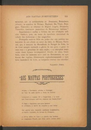 "Aos nautas portuguezes" : [Poema]