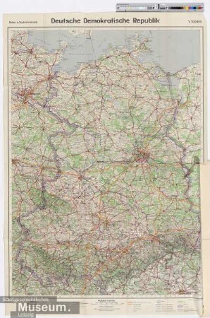 Reise- u. Verkehrskarte der Deutsche Demokratische Republik