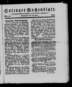 Solinger Wochenblatt
