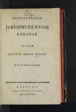 Institutiones Jurisprudentiae Romanae