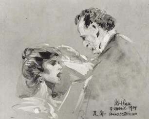 Sterl, Robert: Das Konservatorium in Moskau. Aquarell; 19,2 x 28 cm. 1914