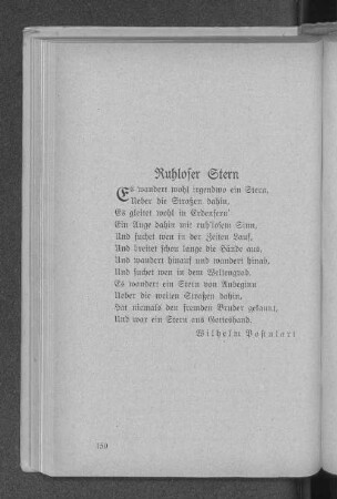 Gedicht: Ruhloser Stern