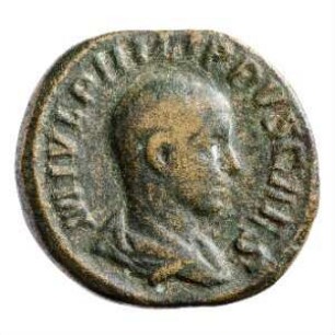 Münze, Sesterz, 244 - 246 n. Chr.