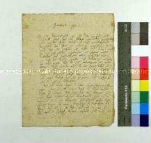 Brief des Peter Daniel Hauschild an seine Eltern; Lager bei Bautzen, 15. Mai 1813