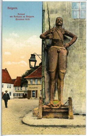 Belgern. Der Roland am Rathaus