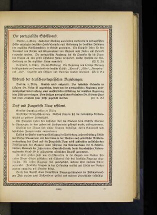 Abbruch der deutsch=portugiesischen Beziehungen.