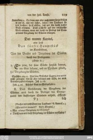 Das neunte Kapitel, oder sonst Das fünfte Hauptstück im Katechismus.