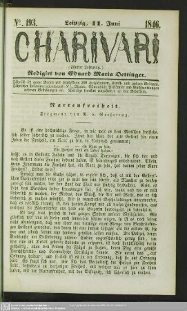 5.1846=193: Charivari
